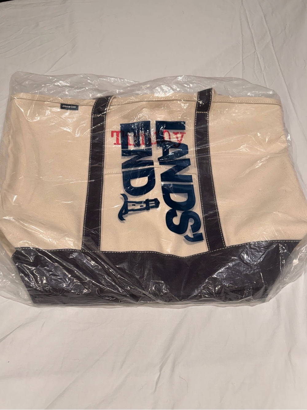 Lands End Large Canvas Tote Bag “Timmy”